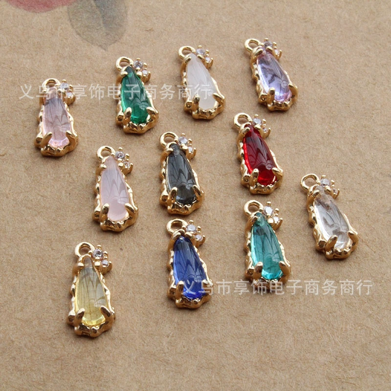 Заколка для волос, сохраняющая цвет, инкрустированная цирконом, редкоземельное стекло, длинная подвеска в виде капли воды, серьги ручной работы, браслет, ожерелье, ювелирные аксессуары