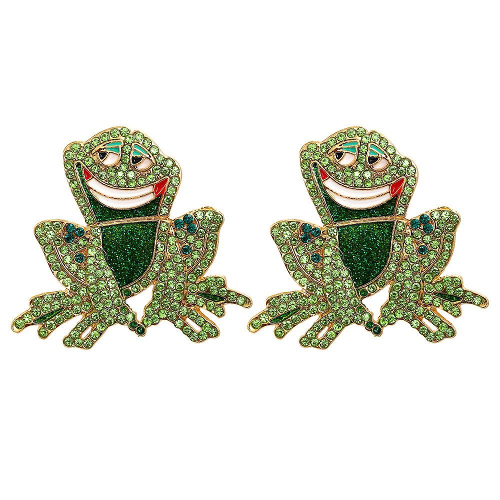 Fashion Animal Frog Diamond Earrings Wholesale Jewelry Nihaojewelry display picture 8