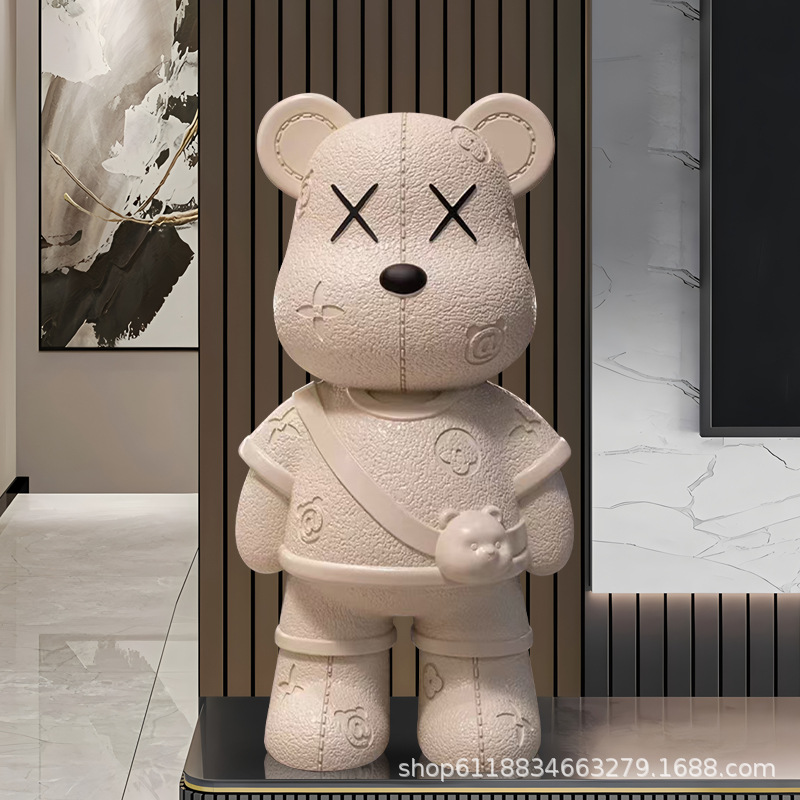 Italian Light Luxury Violent Bear Living Room Ornaments Next to Tv Cabinet Decoration Moving Opening Gift Floor Ornaments Next to Sofa