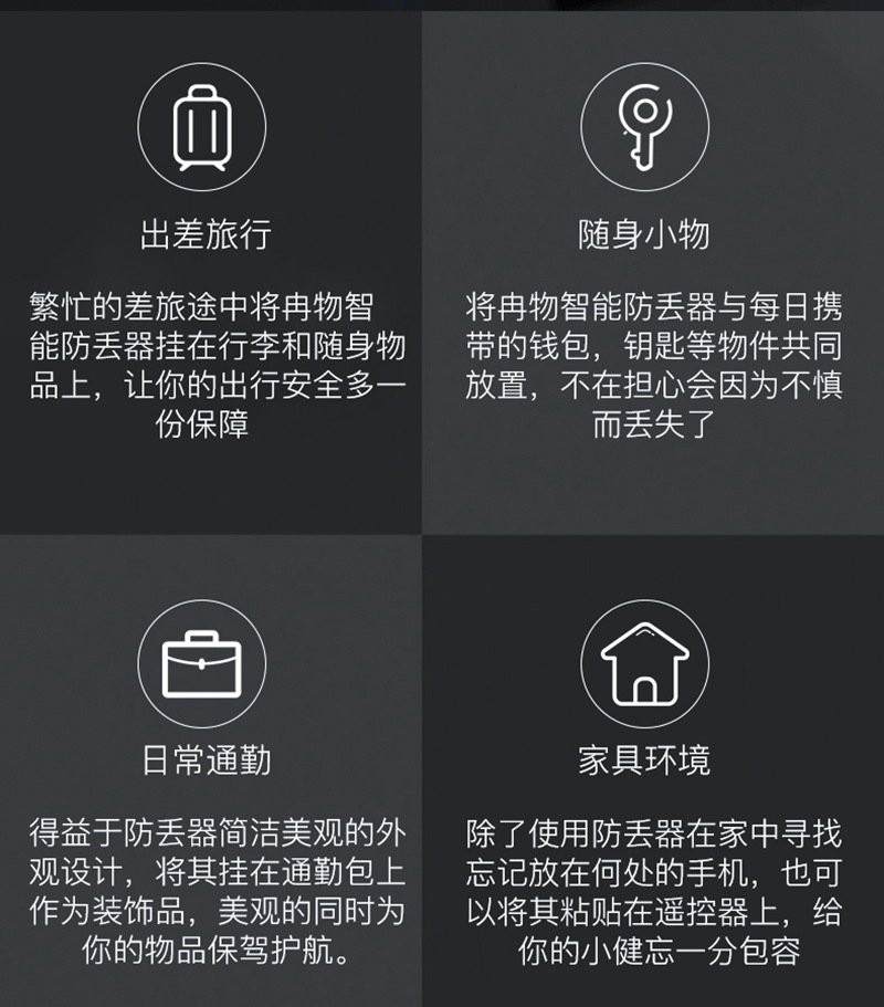 In Stock Wholesale Round Bluetooth Anti-Loss Device Key Phone Bag Luggage Anti-Loss Alarm Locator