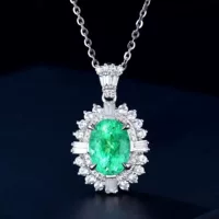 Свежая простая мода новый натуральный кулон Paraíba 1.91ct18K золото Paraíba кулон ожерелье
