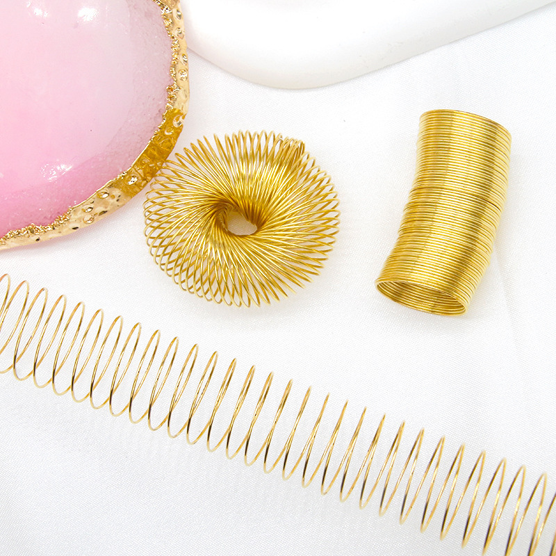 18K Real Gold Memory Steel Wire Color-Preserving Ring Bracelet DIY Beaded Ring Jewelry Jewelry Material Accessories 18K Real Gold Memory Steel Wire Color-Preserving Ring Bracelet DIY Beaded Ring Jewelry Jewelry Material Accessories