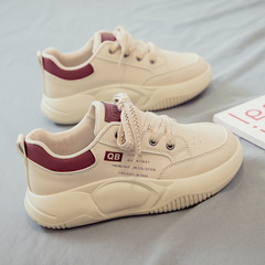 2024 Spring White Shoes Women's Shoes New Internet Celebrity Thick-soled Height-increasing Shoes Soft-soled Casual Mom Shoes Spring and Autumn