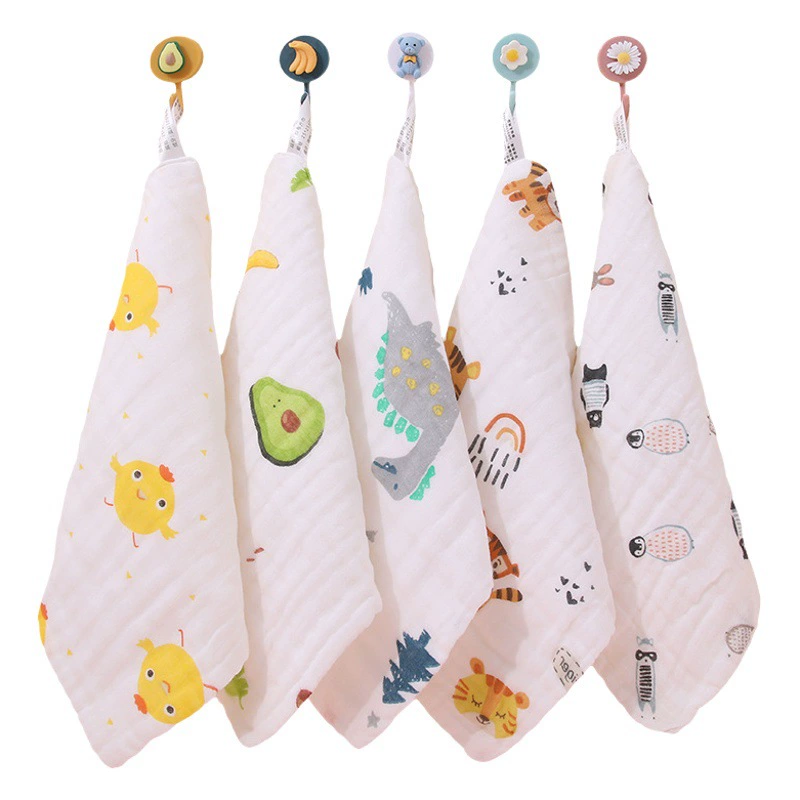 Маленькое квадратное детское полотенце, марлевое полотенце, чистый хлопок, детское полотенце класса А, хлопковый нагрудник, приятная для кожи дышащая подушка-облако