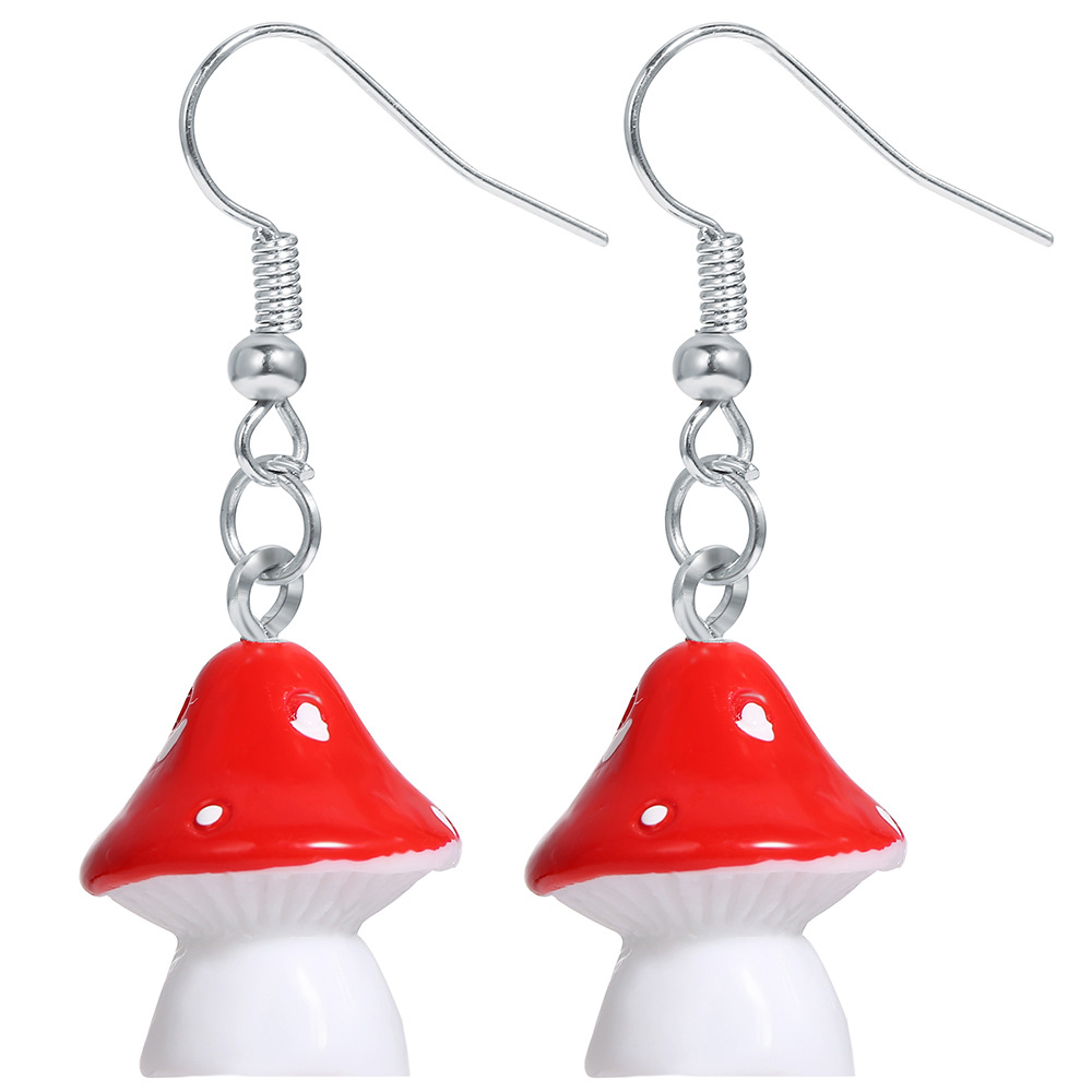 New Creative Simple Fashion Style  Pastoral Mushroom Earrings display picture 21