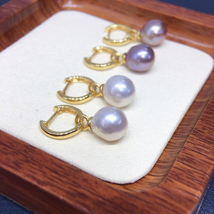 Seiko Natural Freshwater Baroque Pearl Earrings for Women, Simple and High-End Pearl Earrings, Multi-Wear Wholesale