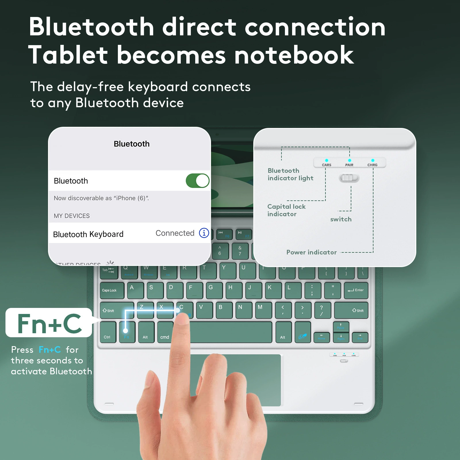 Подходит для iPad 10-го поколения 10.9 Magic Control Keyboard Air456Pro11 Защитный чехол ipad9 Bluetooth клавиатура Внешняя торговля