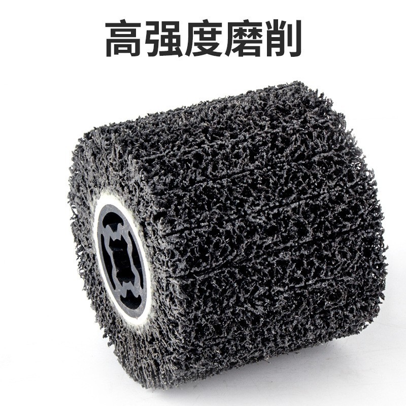 黑金刚115x100x19十字芯拉丝轮不锈钢金属专用抛光拉丝机除锈轮