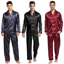 V 69460 Men's Printed Silk Pajamas ��ʿӡ��˯�� ŷ���羳