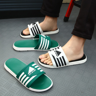Men's slippers summer Korean personality trend wearing thick-soled slippers home bathroom non-slip slippers male