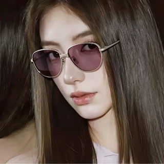 2026新品椭圆框墨镜女时尚欧美遮阳太阳镜可配近视度数男31002