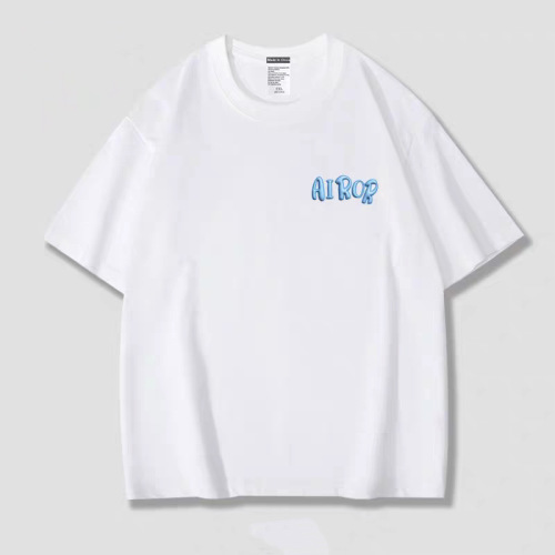 220g pure cotton 2025 men's short-sleeve T-shirt, INS trendy brand base layer top, summer simple and versatile, large size