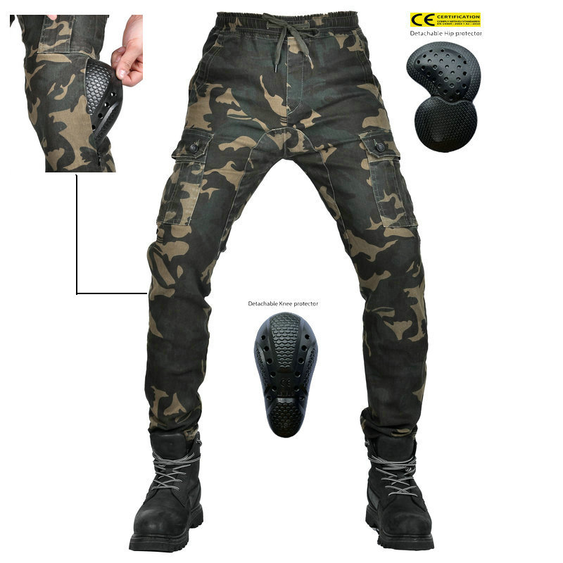 LOONG BIKER Riding jeans motocicleta herramientas motocicleta montar pantalones de camuflaje resistente a la caída pantalones de carreras fuera de carretera