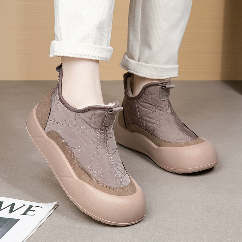 Winter comfortable non-slip fleece boots, soft sole