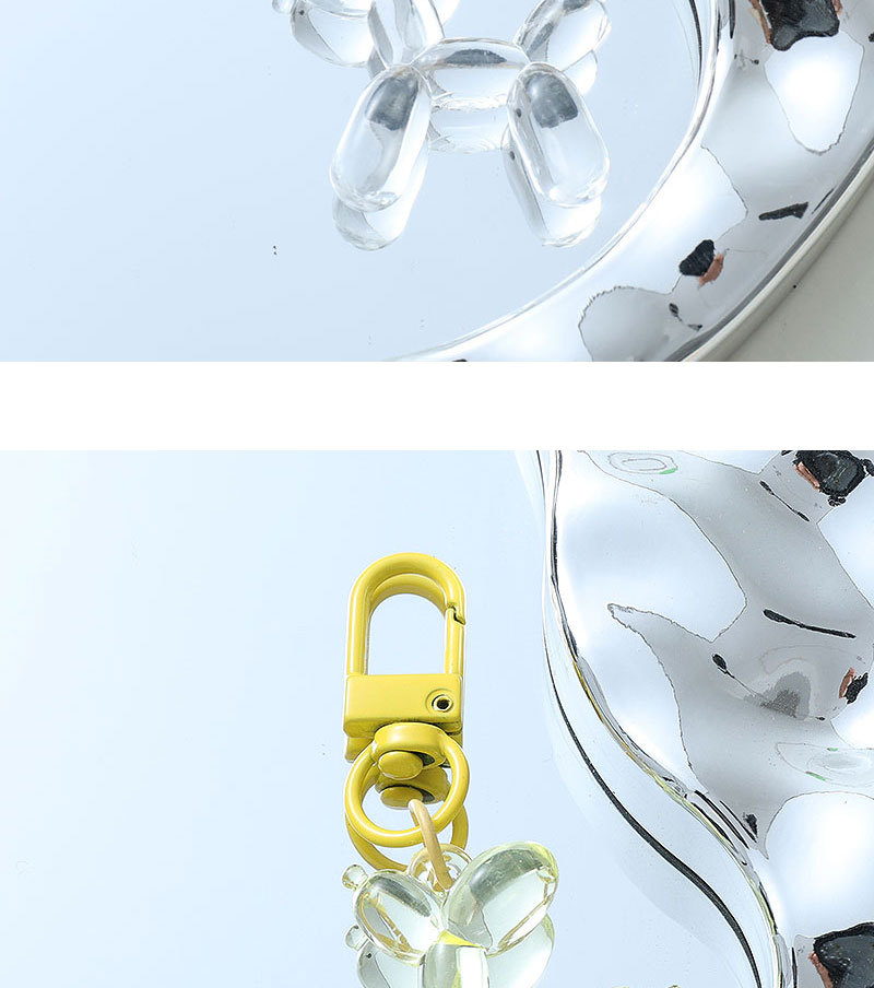 Mini Viral Transparent Balloon Dog Pendant Colorful Cartoon Puppy Keychain Phone Chain Women's Bag DIY Hanging Ornament