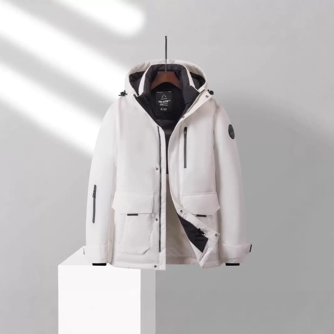 龙达飞新品【官方正品】青年男士90绒高g重连帽时尚羽绒ET16370D1