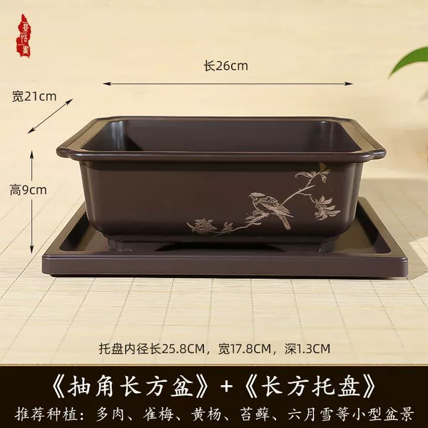 Rosewood, rectangular, 26cm, 21cm, 9cm