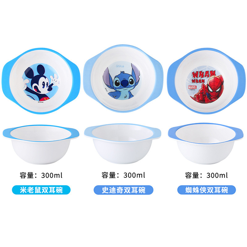 Disney plate children's tableware milk cup complementary bowl food grade melamine tableware high color value children's bowl wholesale