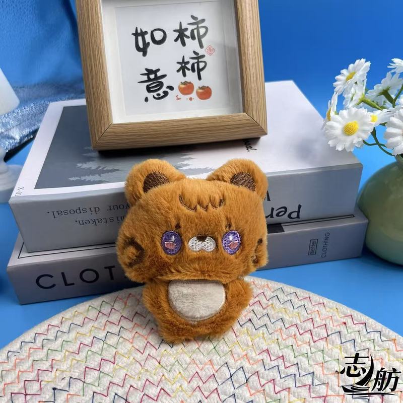 新款卡通毛绒小熊饰品可爱公仔玩偶胸针DIY包包配件挂件钥匙扣|undefined