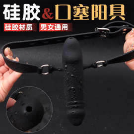 口塞双头阳具男用女用口球捆绑束缚sm另类性用品成人玩具情趣道具