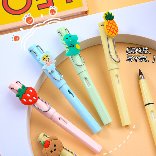 Cute cartoon black technology no need to sharpen pencil, no ink, student's positive posture, eternal pencil drawing, not easy to break pencil