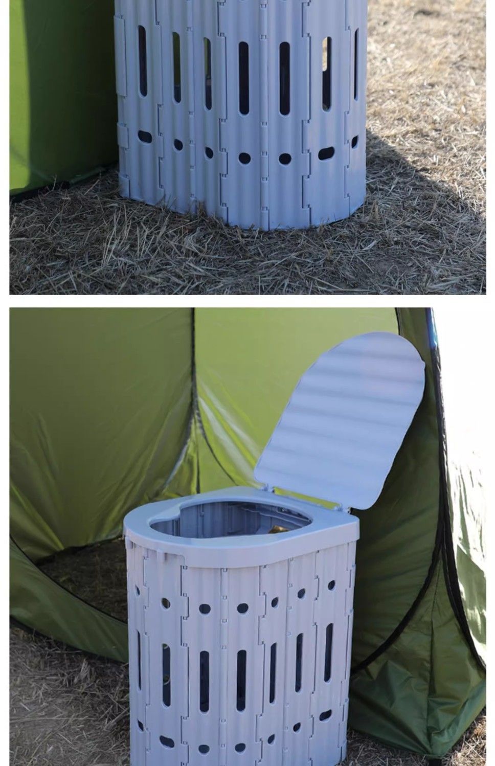 Folding Outdoor Toilet Car Portable Emergency Travel Large Movable Car Toilet Height 41cm