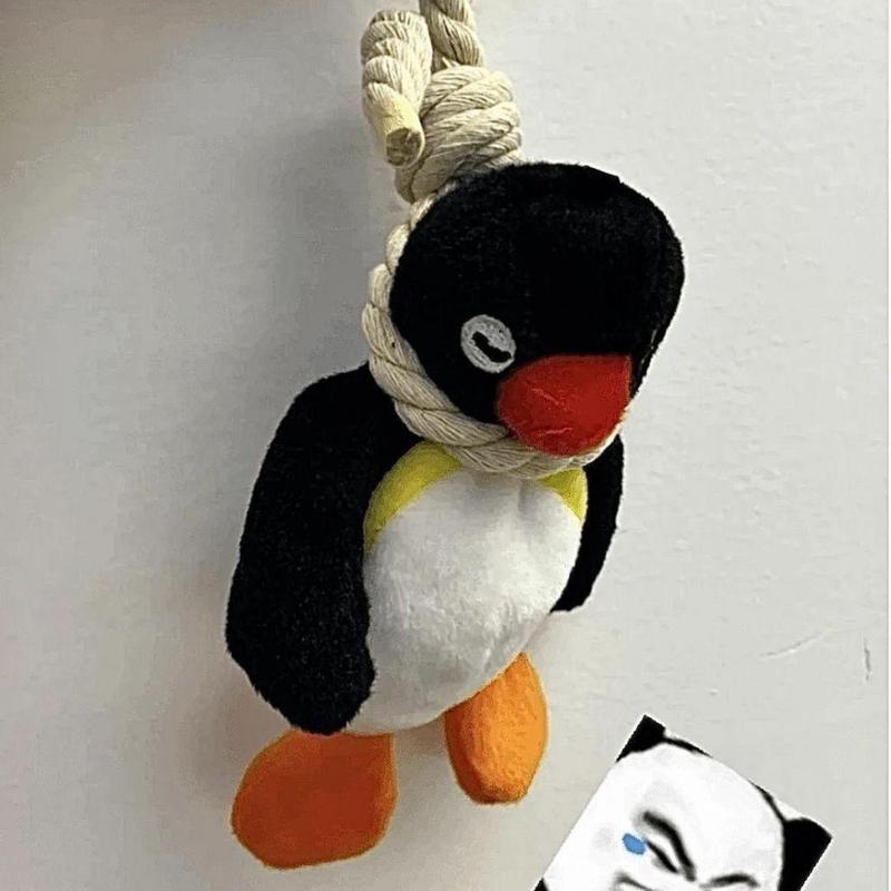 搞怪演我的pingu耳机企鹅毛绒公仔玩偶可爱包挂件钥匙扣呆萌|undefined