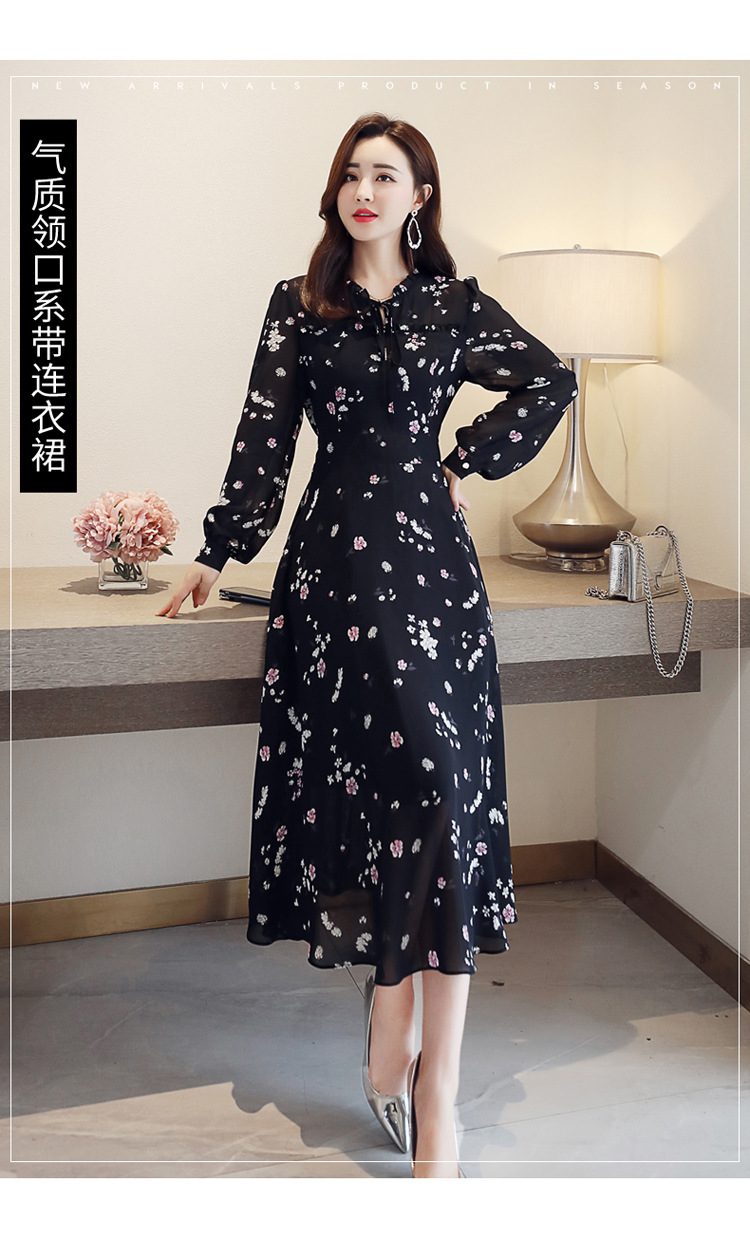 E4721 1250K VÁY ĐẦM LIỀN THÂN NỮ HANTDI MÙA XUÂN THU ĐÔNG PHONG CÁCH HÀN QUỐC HỌA TIẾT HOA THỜI TRANG NỮ G04 SẢN PHẨM MỚI