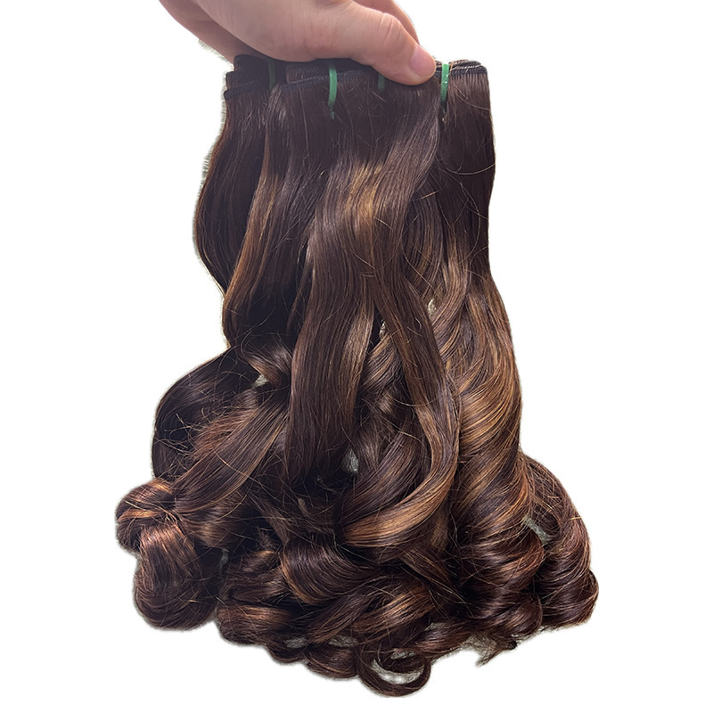 Front Lace Human Hair Wig Double Drawn Bouncy Pissy Curly_voghion.com