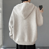 2026秋季运动风格腈纶针织开衫青少年宽松圆领加厚提花设计，男装针织衫/毛衣，星座614