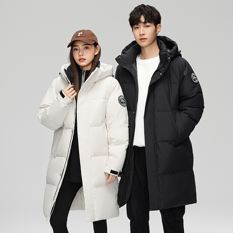 Transfronterizo chaqueta de plumón media y larga de moda de invierno para hombres 2025, nueva ropa de invierno para parejas gruesa chaqueta cálida a prueba de viento image 3