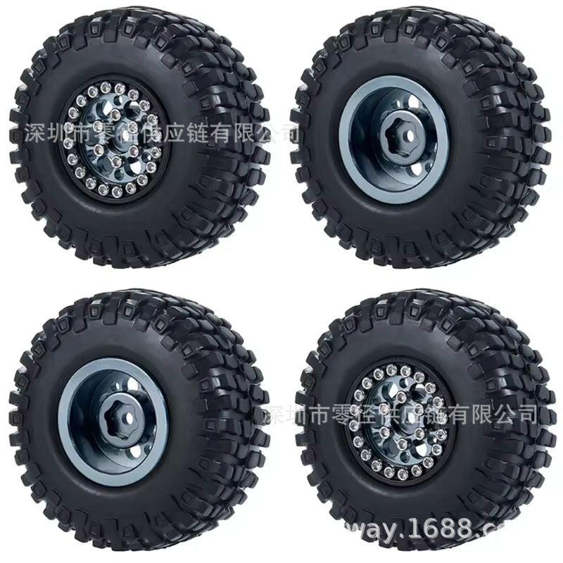 1/24 SCX24钢筋混凝土履带汽车升级零件的1.0 "软橡胶轮50/54毫米|undefined