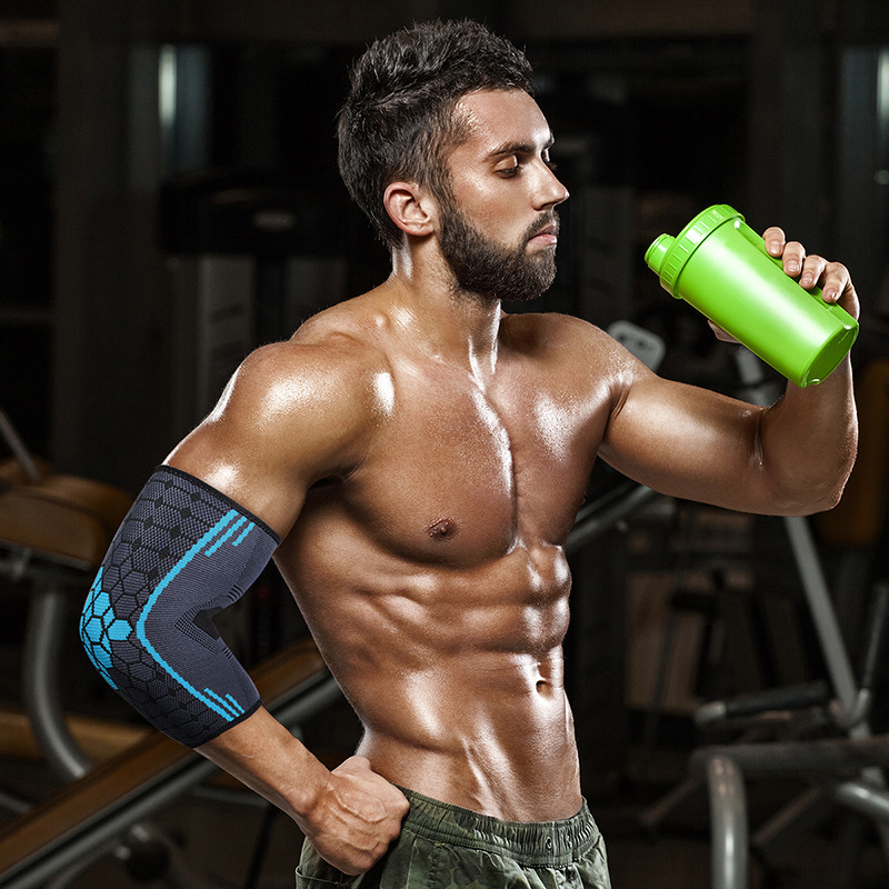 Maxwell Nylon Elastic Diamond Elbow Support for Men and Women Basketball Fitness Anti-Slip Breathable Sweat-Wicking Knit Elbow Guard