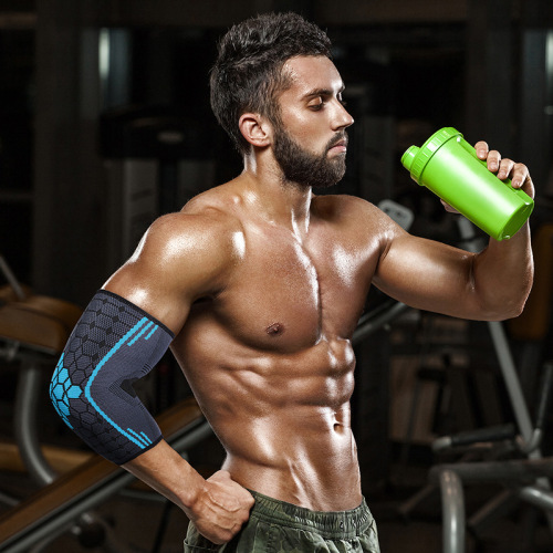 Maxwell Nylon Elastic Diamond Elbow Support for Men and Women Basketball Fitness Anti-Slip Breathable Sweat-Wicking Knit Elbow Guard