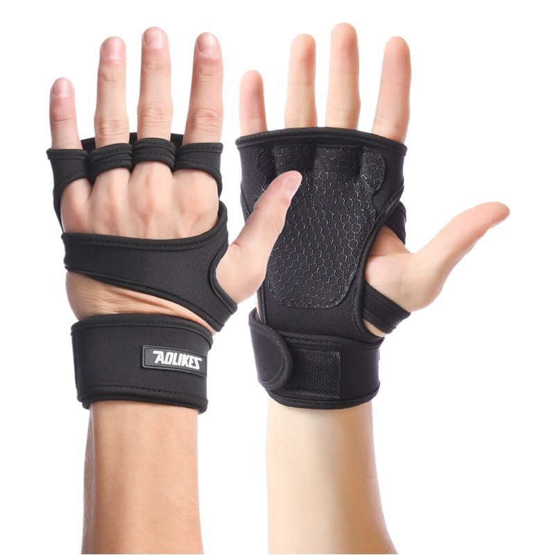 Medio dedo fitness Palma de hierro al aire libre deportes banda de refuerzo Palma protección hombres y mujeres entrenamiento de silicona antideslizante pulsera al por mayor