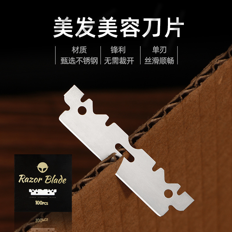 Yidai Export Wholesale Stainless Steel 74 Half Blade Old-Fashioned Razor Replaceable Universal Blade Shaving Eyebrow Trimmer