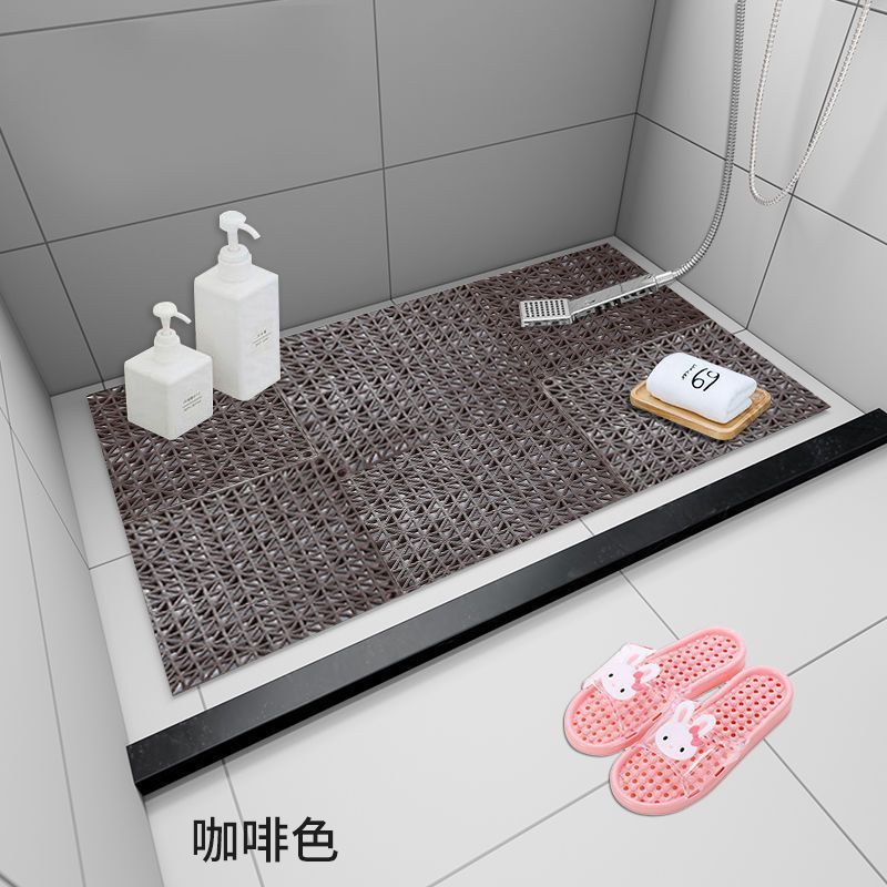 キッチントイレの浴室PVC防水滑り止めマットを厚くすると、透かし彫りの床マットをつなぎ合わせることができる|undefined