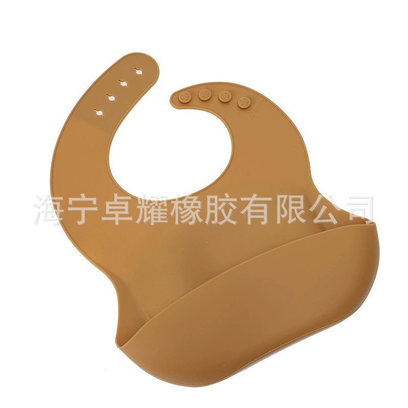 Waterproof summer children's silicone solid color eating bib for…