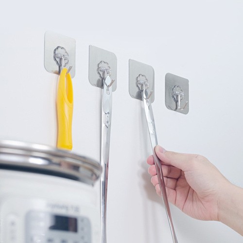Traceless adhesive hooks, multi-functional household wall-mounted self-adhesive, no-drilling, kitchen, bathroom, door-back strong adhesive sticker