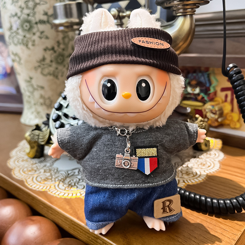 仅衣服适用于17cm一二三代拉布布娃衣labubu盲盒挂件衣服换装套装|undefined