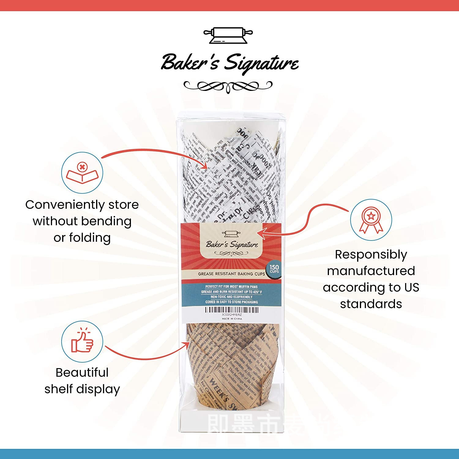 Blanco periódico Tulip muffin pastel para hornear taza de papel Taza resistente a altas temperaturas taza a prueba de aceite titular de papel de la torta