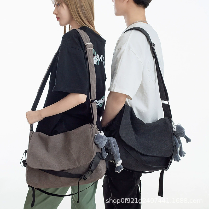 Модные дикие новые мужские сумки на плечо большой емкости холщовые сумки студенческий кампус сумка на плечо раскладушка приливная сумка женская сумка