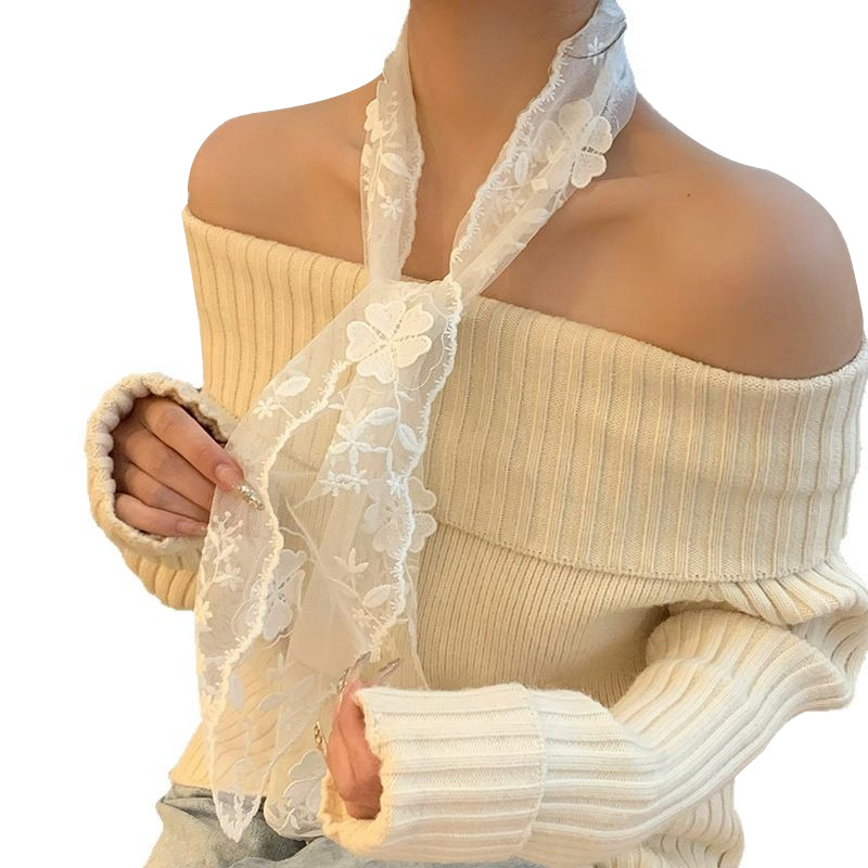 Buñuelo de encaje correa de cabello de mujer variedad de correa de correa de estilo coreano in-mode buñuelo hueco flor decoración buñuelo buñuelo buñuelo