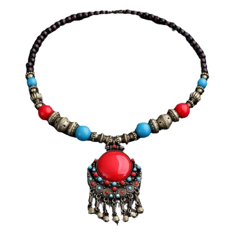 Cross-border bohemian style Xizang dance costume Xizang headdress vintage forehead decoration Xizang dance Accessories Wholesale