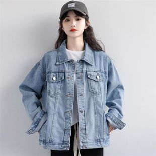 Spring and Autumn New Blue Denim Jacket Men's and Women's Korean-style Casual Outer Jacket Trendy Brand Yipi Handsome Loose Denim Jacket