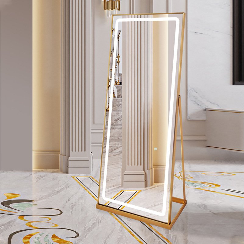 Barbería en línea espejo espejo espejo de peluquería espejo LED inteligente espejo de corte de pelo de suelo completo espejo de maquillaje espejo de prueba de vestir