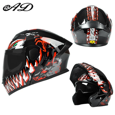 Motorcycle Safety Supplies – Helmet Men's and Women's Motorcycle - new-venom-3cdot-certified-black-tea-mirror-free-hd-mirror-m-55-56-head-circumference