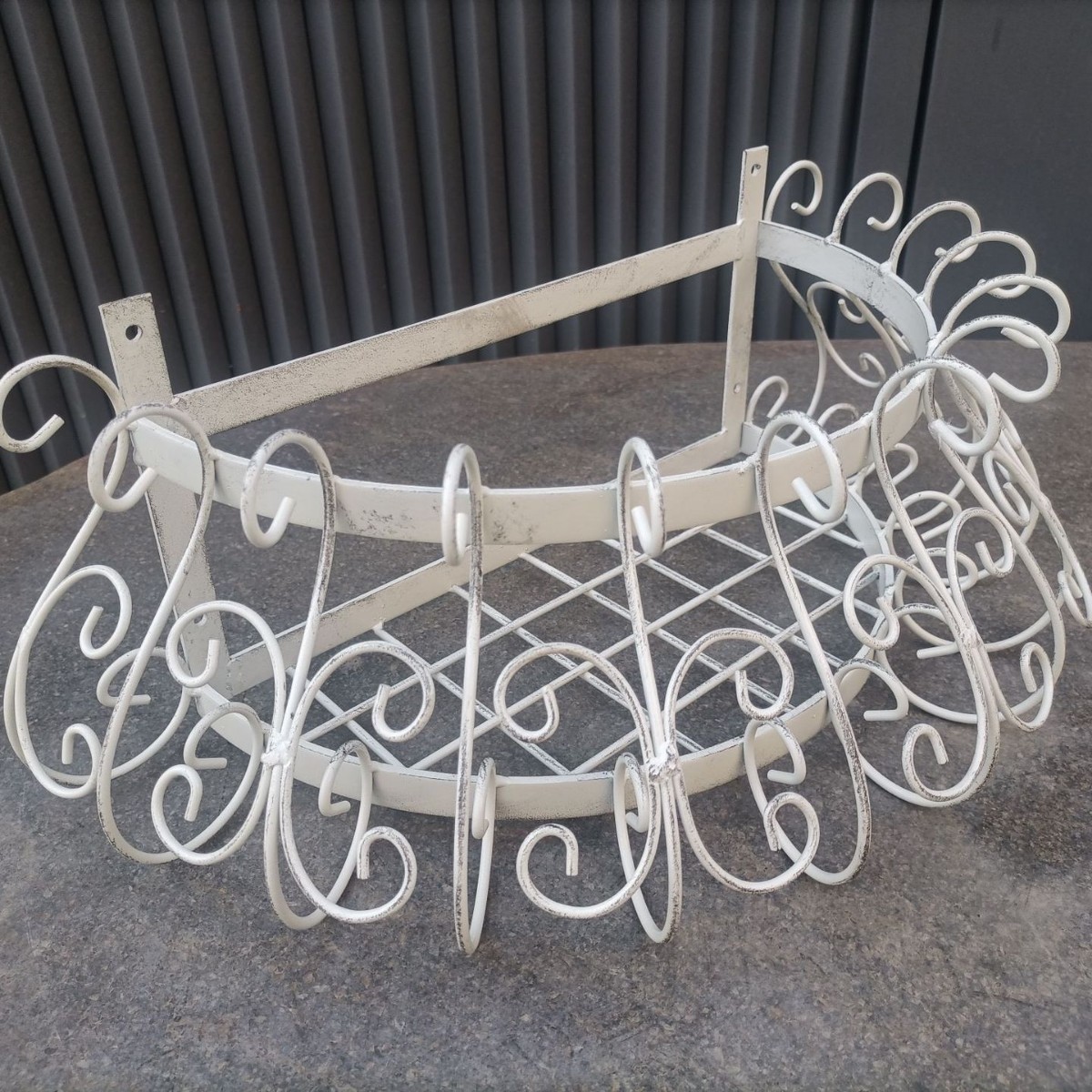 벽걸이 레이스 반원형 작은 흰색