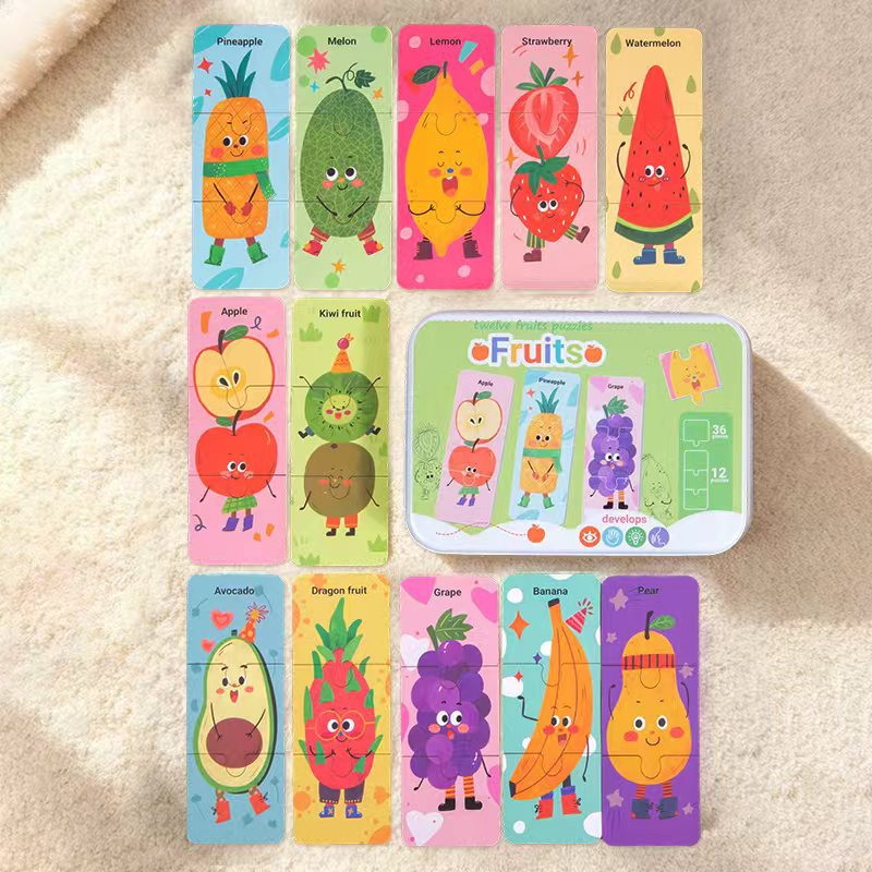 Caja de hierro 3 - en - 1 puzzle de tráfico de animales gran pieza cognitiva educación temprana pensamiento acertivo iluminación juguetes para niños