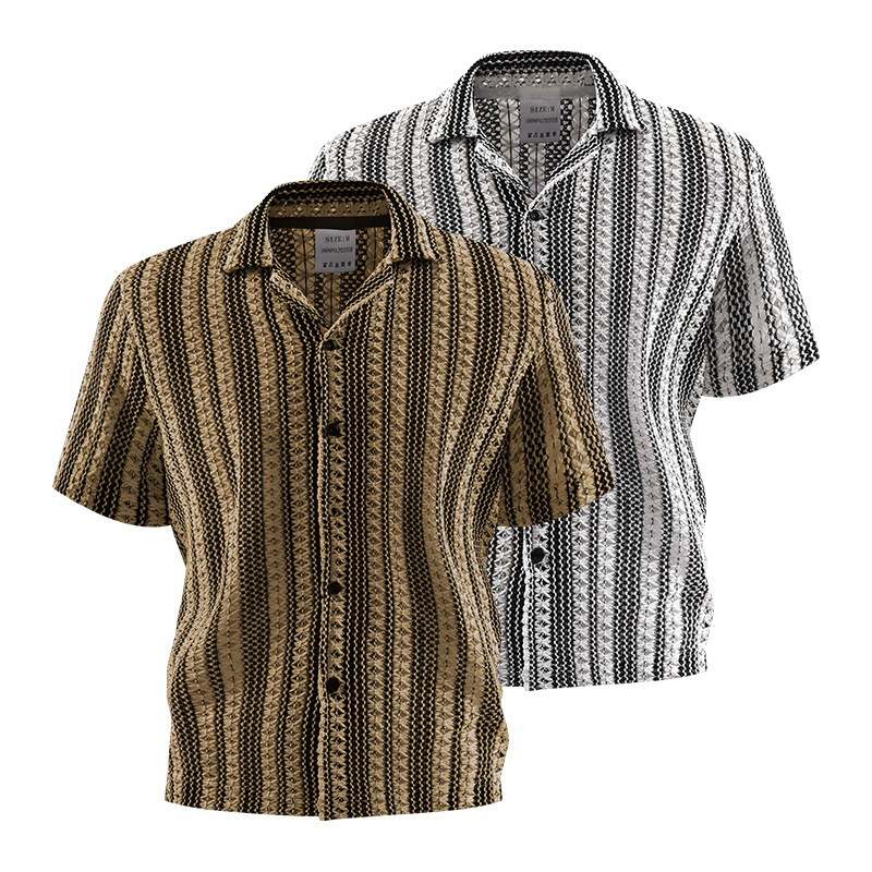 Summer Cross-Border Amazon Short-Sleeved Hollow Knitted Shirt for Men, Casual, Comfortable, Loose, Simple and Versatile T-Shirt for Men Summer Cross-Border Amazon Short-Sleeved Hollow Knitted Shirt for Men, Casual, Comfortable, Loose, Simple and Versatile T-Shirt for Men